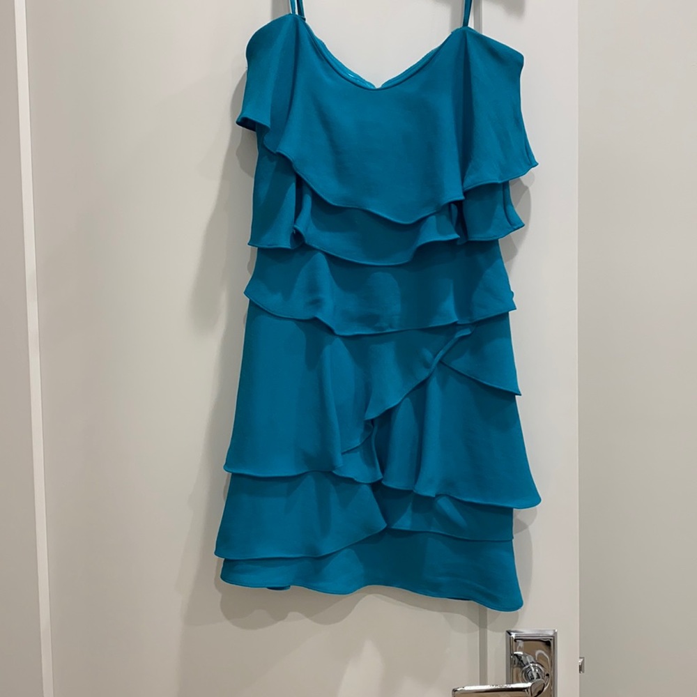 BCBGMaxazria strapless teal dress in Size 2